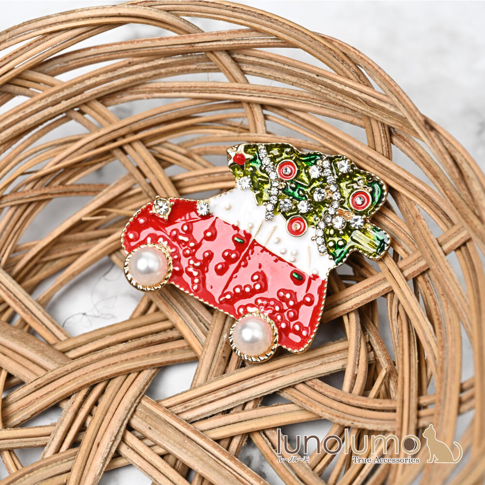 クリスマス ブローチ クリスマスツリー もみ...