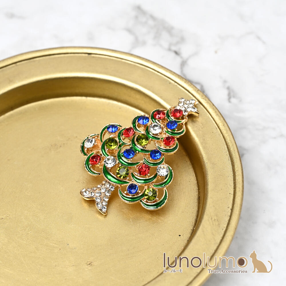 クリスマス ブローチ クリスマスツリー もみ...