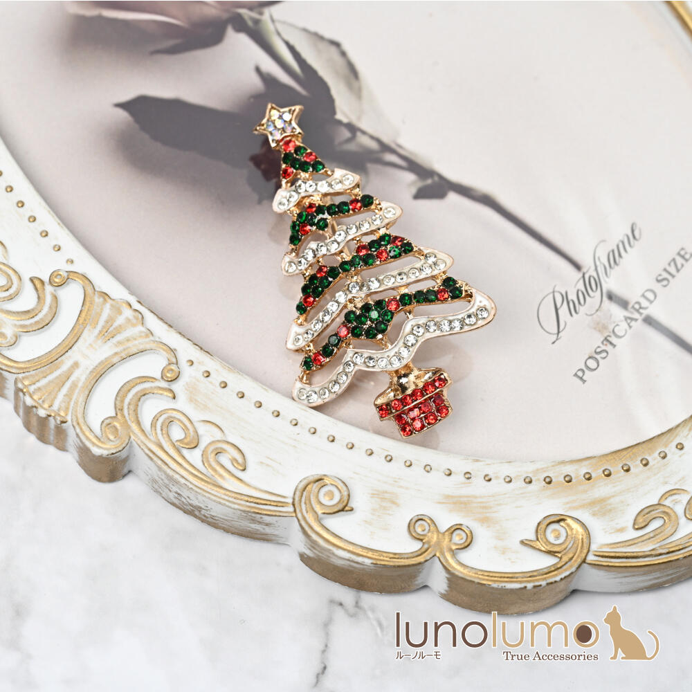 クリスマス ブローチ クリスマスツリー もみ...