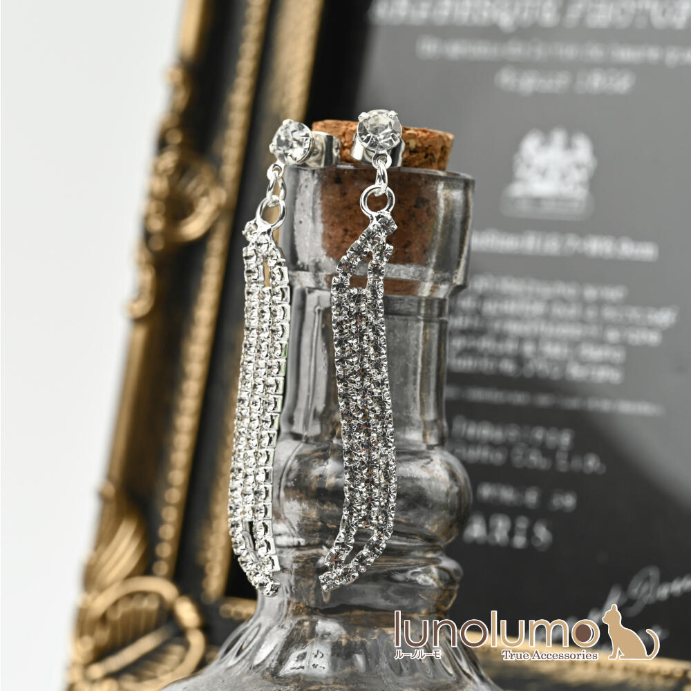 ピアス レディース ラインストーン 結婚式 ...