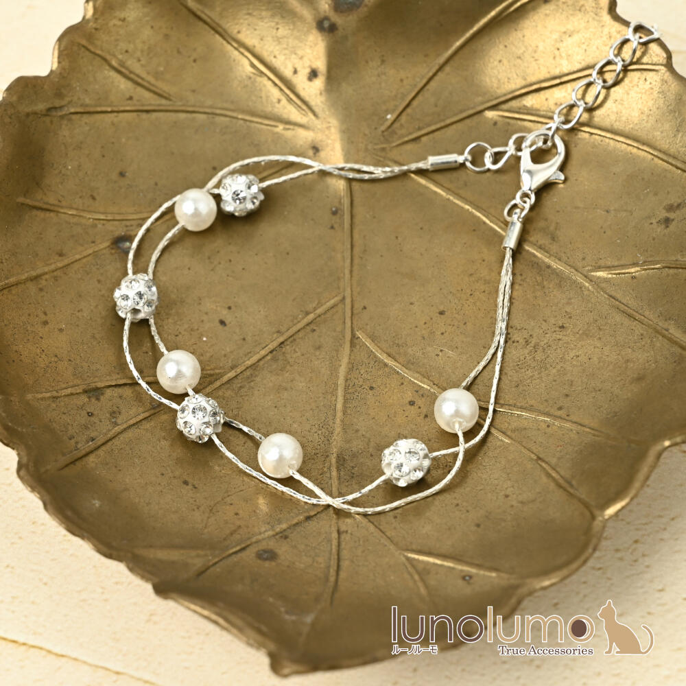 ブレスレット レディース パヴェ キラキラ ...