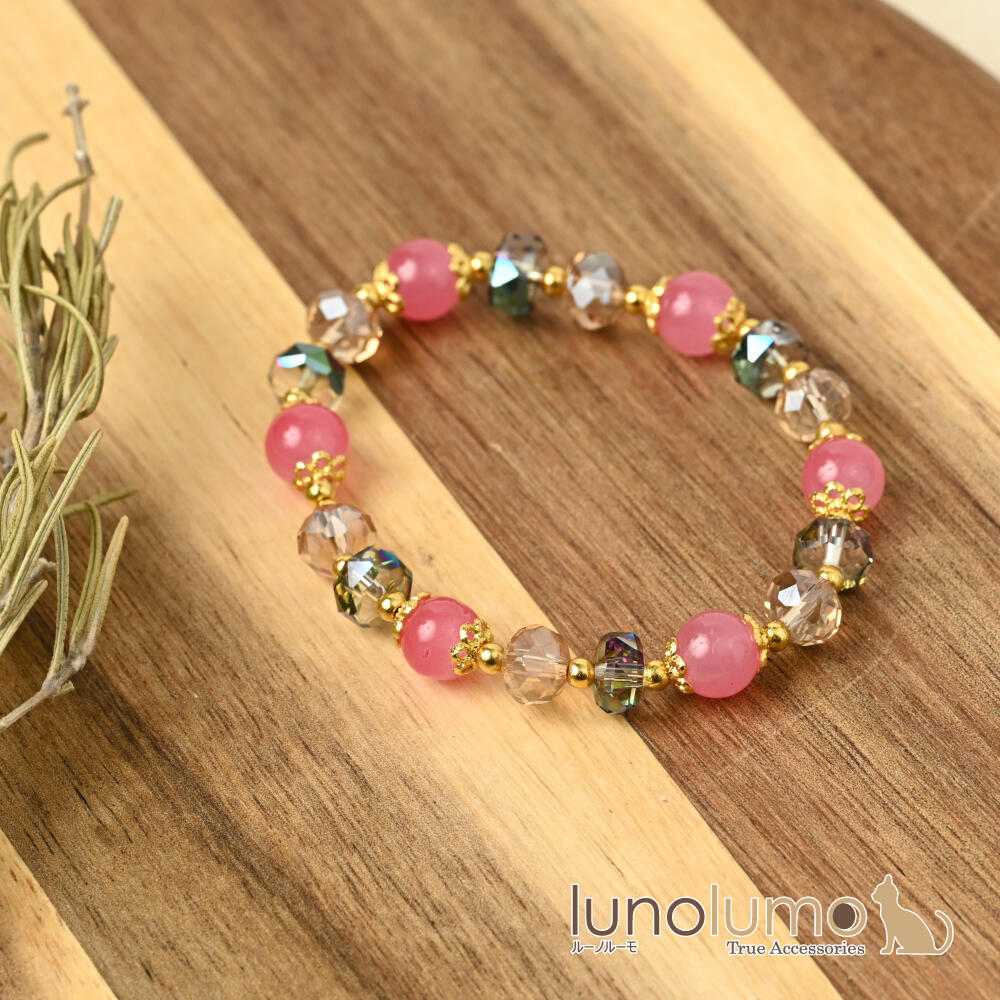 ブレスレット レディース ガラス キラキラ ...