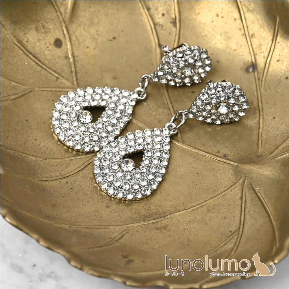 イヤリング レディース ラインストーン キラ...