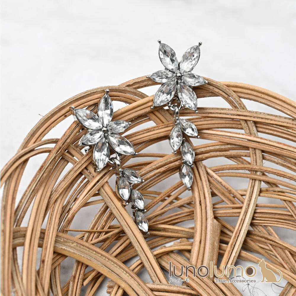 イヤリング レディース ビジュ キラキラ 揺...