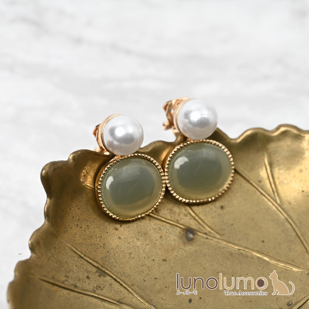 イヤリング レディース パール ゴールド メ...