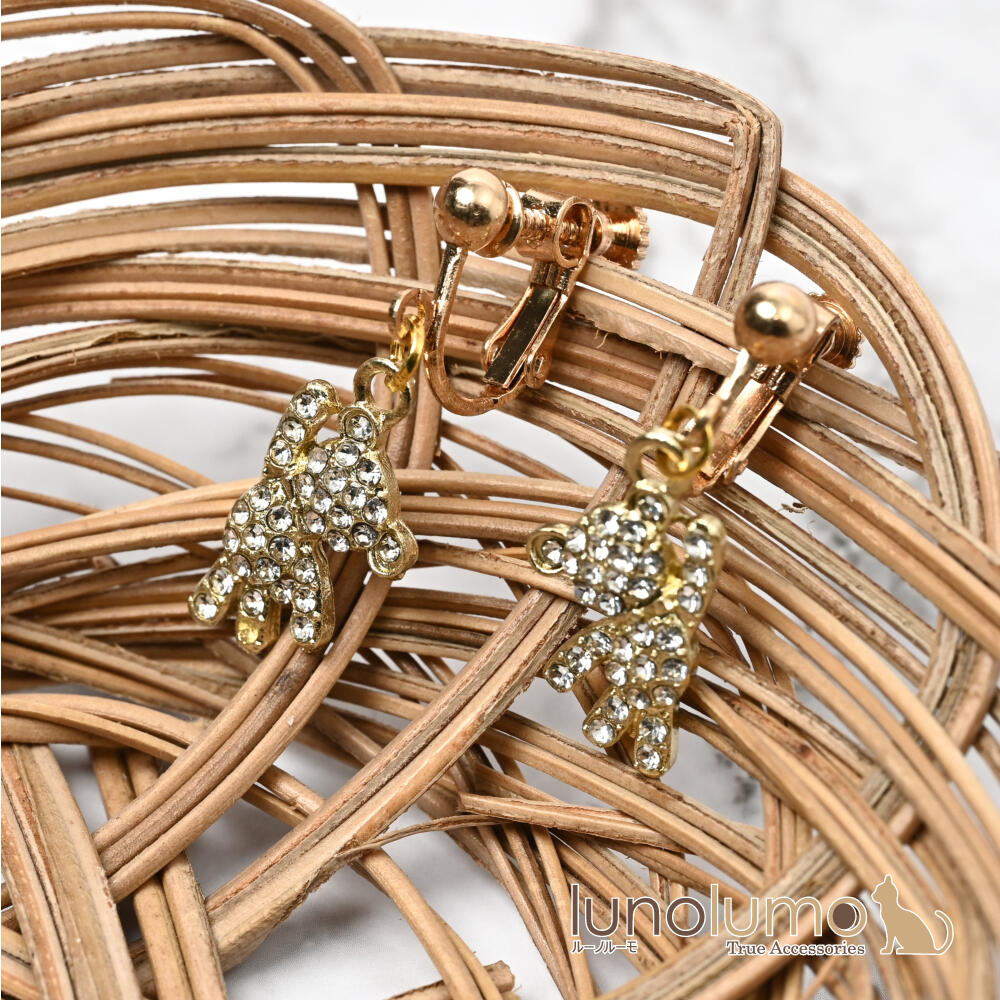 日本製 イヤリング レディース クマ くま ...