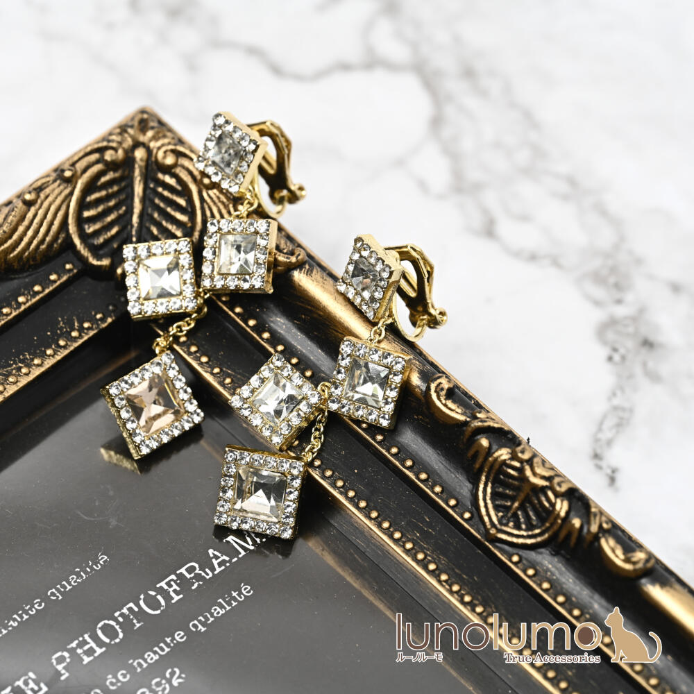 イヤリング レディース ゴールド ビジュ ラ...