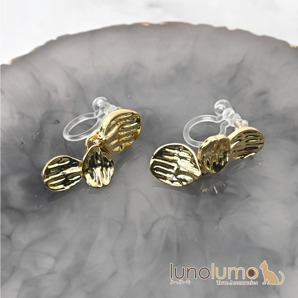 イヤリング レディース ゴールド メタル カ...