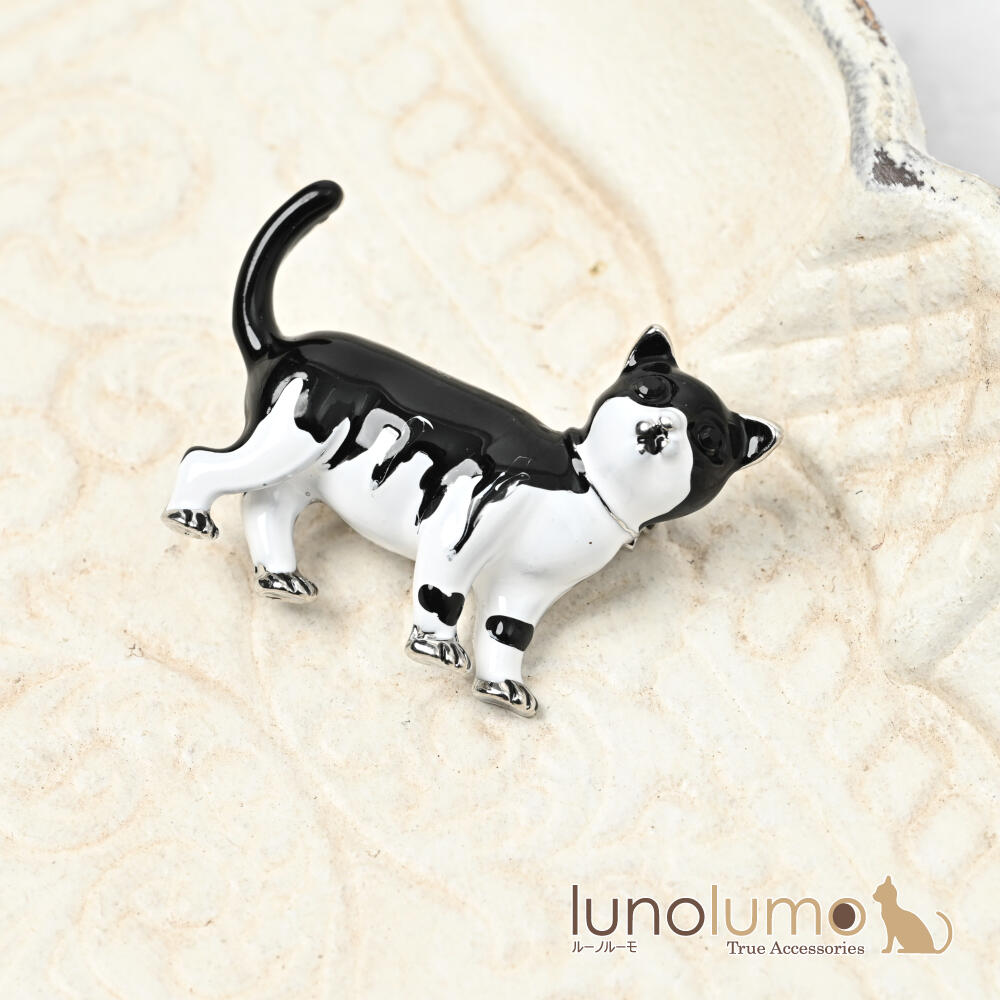 ブローチ レディース 猫 ネコ ねこ ハチワ...