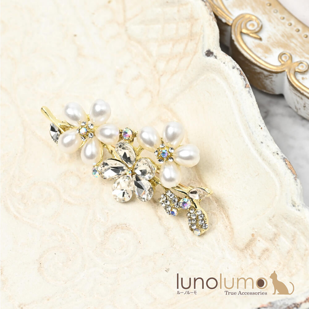 ブローチ レディース 花 フラワー パール ...