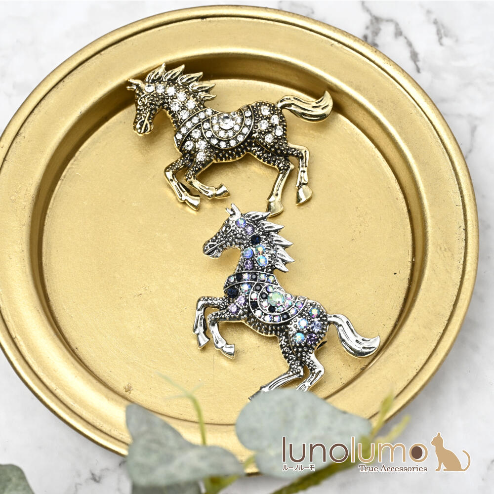 ブローチ レディース  馬 午 うま ウマ ...
