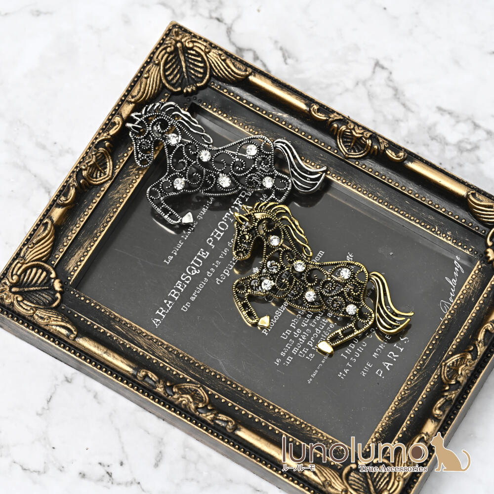 ブローチ レディース  馬 午 うま ウマ ...