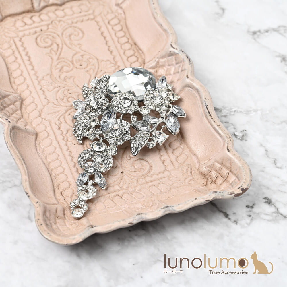 ブローチ レディース 花 フラワー キラキラ...