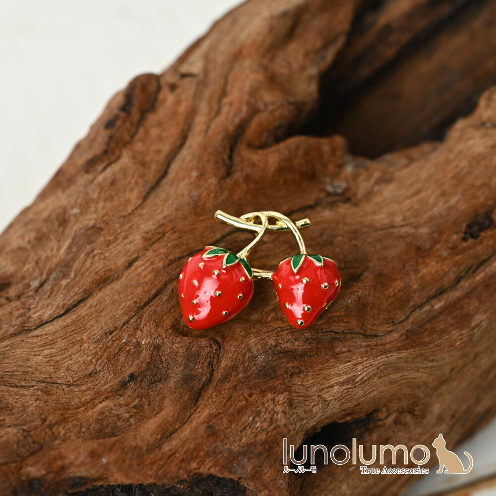 ブローチ レディース いちご イチゴ 苺 ス...