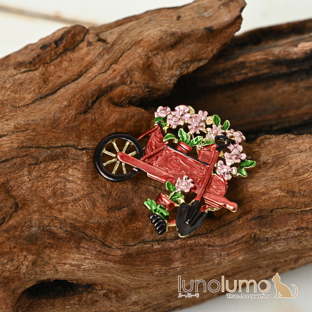 ブローチ レディース 花 フラワー ピンク ...