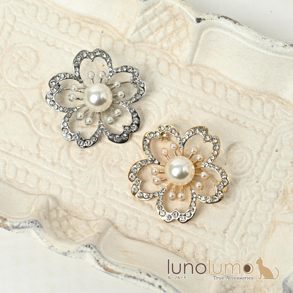 ブローチ レディース 桜 さくら 花 フラワ...