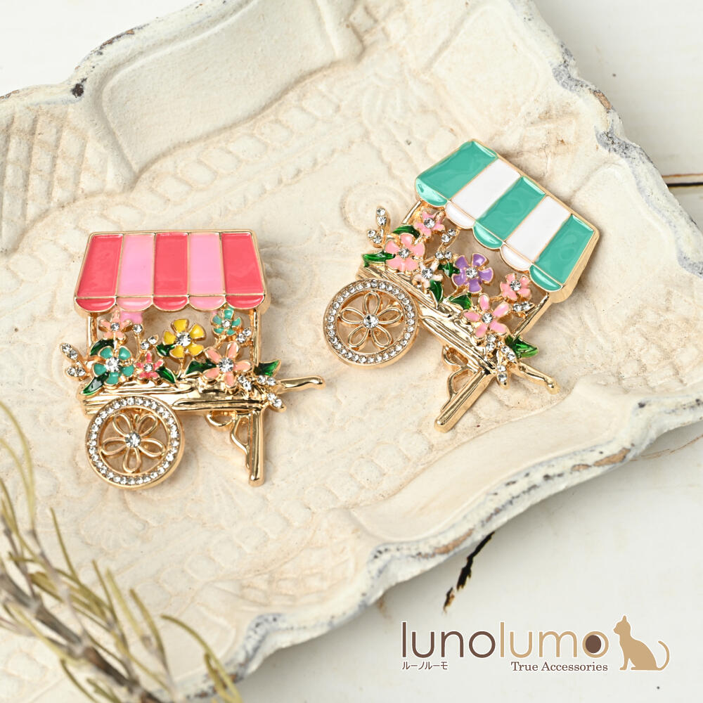 ブローチ レディース 花 フラワー 花かご ...