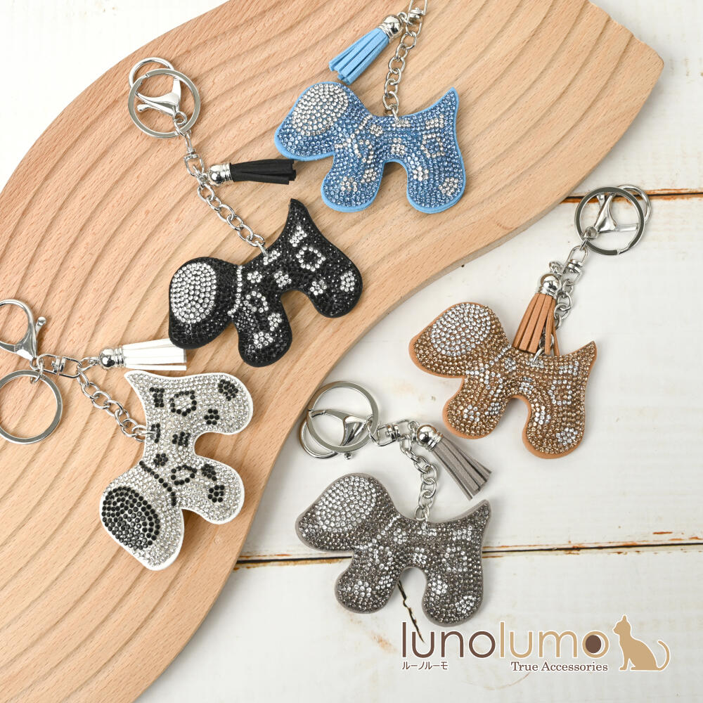 キーホルダー バッグチャーム 犬 イヌ ブチ...