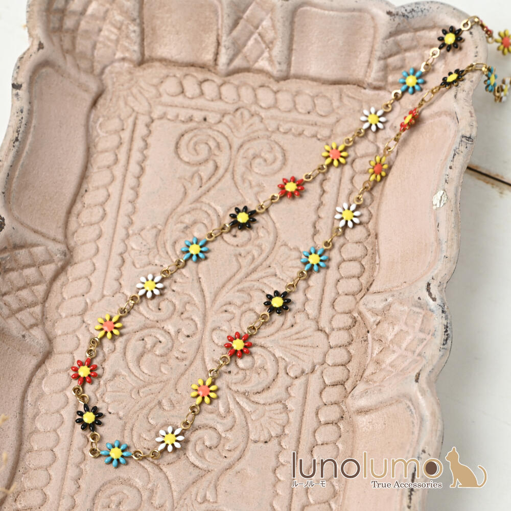 ネックレス レディース 花 フラワー カラフ...